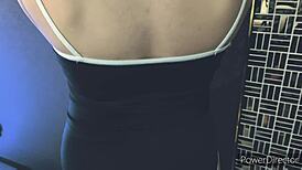 I love how this cute japanese wife cosplays in school swimsuit for young man