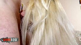 Fucking the Naughty Blonde Wife on the Webcam