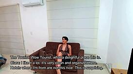 Latina Tourist Fucks Hot Short-Haired Slut in Brazil's Capital