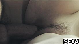 You see her big natural tits bouncing while he fucks her doggystyle after blowjob