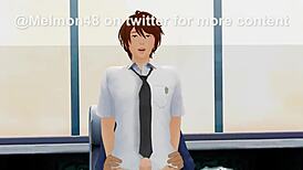 Deanov maznáčik femboy dostal tvrdé od dekana v divokej 3D karikatúre