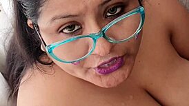 The huge breasted woman eagerly swallows cum in amateur sessions.