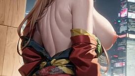 3D Hentai Teen With Monster Cock Gets Fucked And Masturbates While They Watch