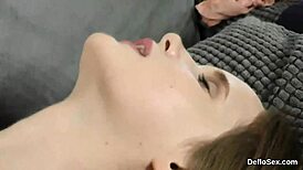 Astonishing kitten rubs her spread slit until she hits a wild climax.