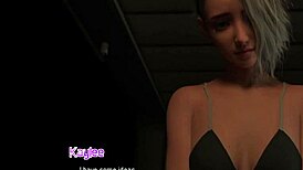 Horny blonde friend gives blowjob