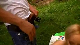 Cute little blonde teen enjoys a relaxing facial treatment