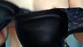 College girl teases tight pussy in lingerie