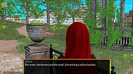 חוקר את התחתיים והחזה הגדולים של המשפחה החדשה במשחק הentai, מזיין אותן כולן עם זין מפלצתי