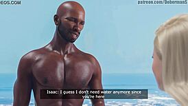 cheating wife at the resort with a big black cock, so tempting.