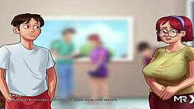 Summertimesaga teaches french in episode 1 35 with european anime style