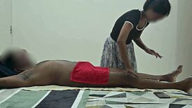 Flashing My Dick to Massage Girl While Wife Watches