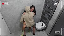 wife sneaks quick fucks at the club with bent-over action