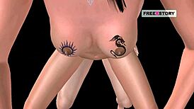 3D animated porn with Japanese and Indian stars