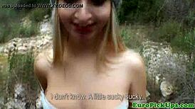 euro girlnextdoor sucks cock outdoors in public reality