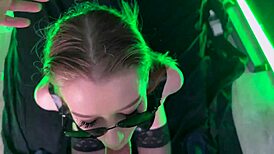 Unbelievable! Cosplay group in latex costumes fists and blows at Matrix party!