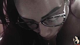 Redhead Teacher Masturbates with Dildo and Gives Blowjob