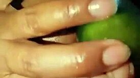 this curvy madrasta sent me proof of her tight ass stretched with a huge cucumber.