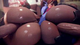 va-kiriko-polished-jade-bell in 3d cartoon hentai garage scene 😏