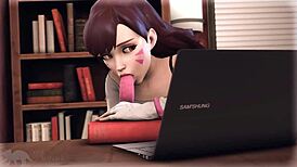 d va and fuckbuddies go wild with ass play and blowjobs.