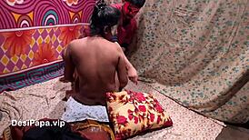 Horny Indian Aunt Sucks Big Cock