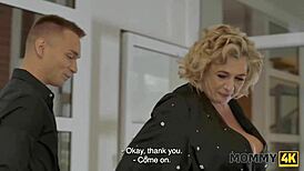 Mommy4k shows off big tits while proposing seductive hentai pleasure