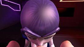 rave sucks good cock and gets a cum all over her body parody