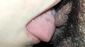 I’m devouring my step sister’s juicy unshaved pussy in a steamy homemade clip.