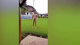 Neighbor Records Naked Man Then Gets Fucked Anal And Filled With Jizz Publicly