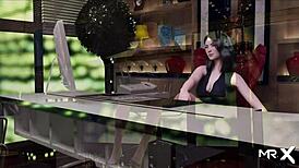 Fashion Business - Girl Showing Breasts to Another in Anime 3D