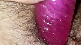 bbw duca wife using vibrator after a messy creampie, damn again