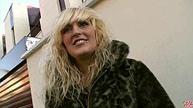 Spanish blonde riding hard in wild casting session!