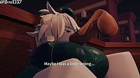 Big Reveal of Bound Ladyboy in Deepthroat 3D Action