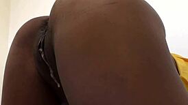 ebony whore gets doggystyle creampie 😈