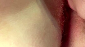 Stepbrother licks my virgin red pussy for the first time... wet and tight close-up