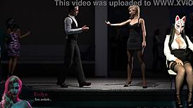 Femdom Mistress In Heels Plays Sex Game, Upskirt Big Tits Exposed!