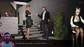 Femdom Mistress In Heels Plays Sex Game, Upskirt Big Tits Exposed!