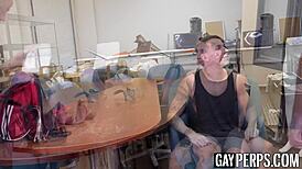 inked gay stud dez irez rides hunk officer sean duran dick bareback