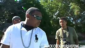 These two big black cocks are going to tear me up, slave.