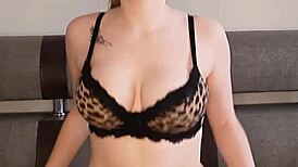 Babe Rides Sex Toy in Cowgirl Style After Waking Up - ToryandNick