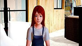 My New Family 96: Brunette With Small Tits In Erotic Hentai