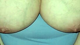 Amateur milf with huge tits leaks pussy in missionary pov fuck