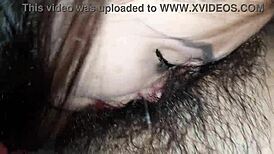 mouthfucking my girlfriend after long new year's eve separation. came thrice while tasting her unshaved beaver.