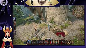 Baldur's Gate 3: Lex's Lewd Adventure Part 4 features a brunette with big tits in hentai scenes