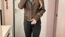 Real Russian amateur cheats with tight pussy while wife’s in bathroom during raw chat