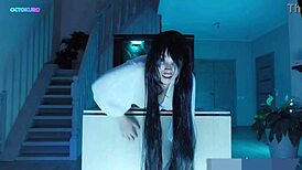 sadako big ass stuck in tv