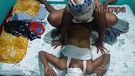 My step brother went hard on me with loud Hindi audio during sex. It was intense!