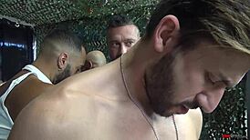 Court martial gang fuck gets wild in part 4 with bareback banging