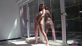 Sensual Russian Babe Marina Visconti Teases With Barefoot Posing And Masturbates Her Wet Pussy.