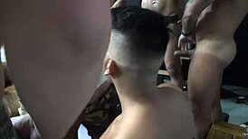 Court martial gang fuck gets wild in part 4 with bareback banging