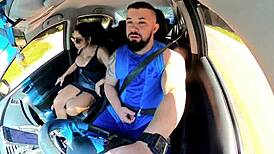 naughty passenger drives uber driver wild